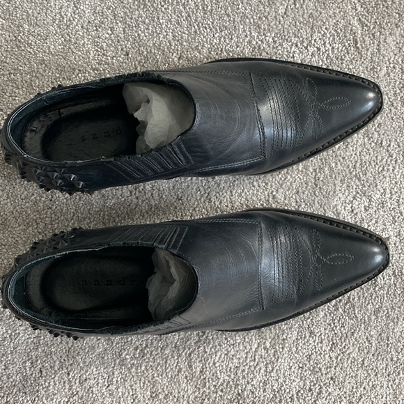 Sandro genuine leather spikes booties - Picture 6 of 7